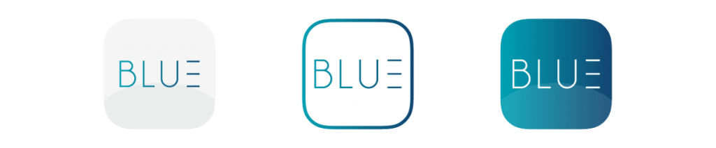 BLUE APP - Versiones de Logotipo