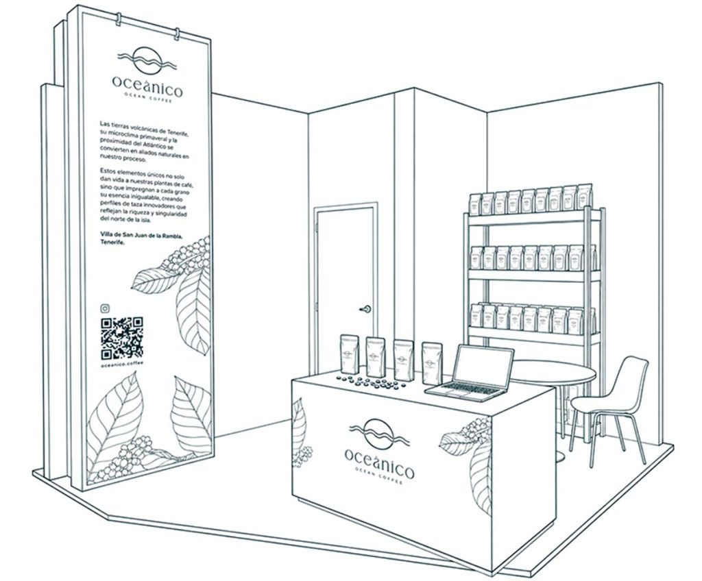 OCEÁNICO CAFÉ - Rotulación Feria del Café - G13 Estudio Creativo